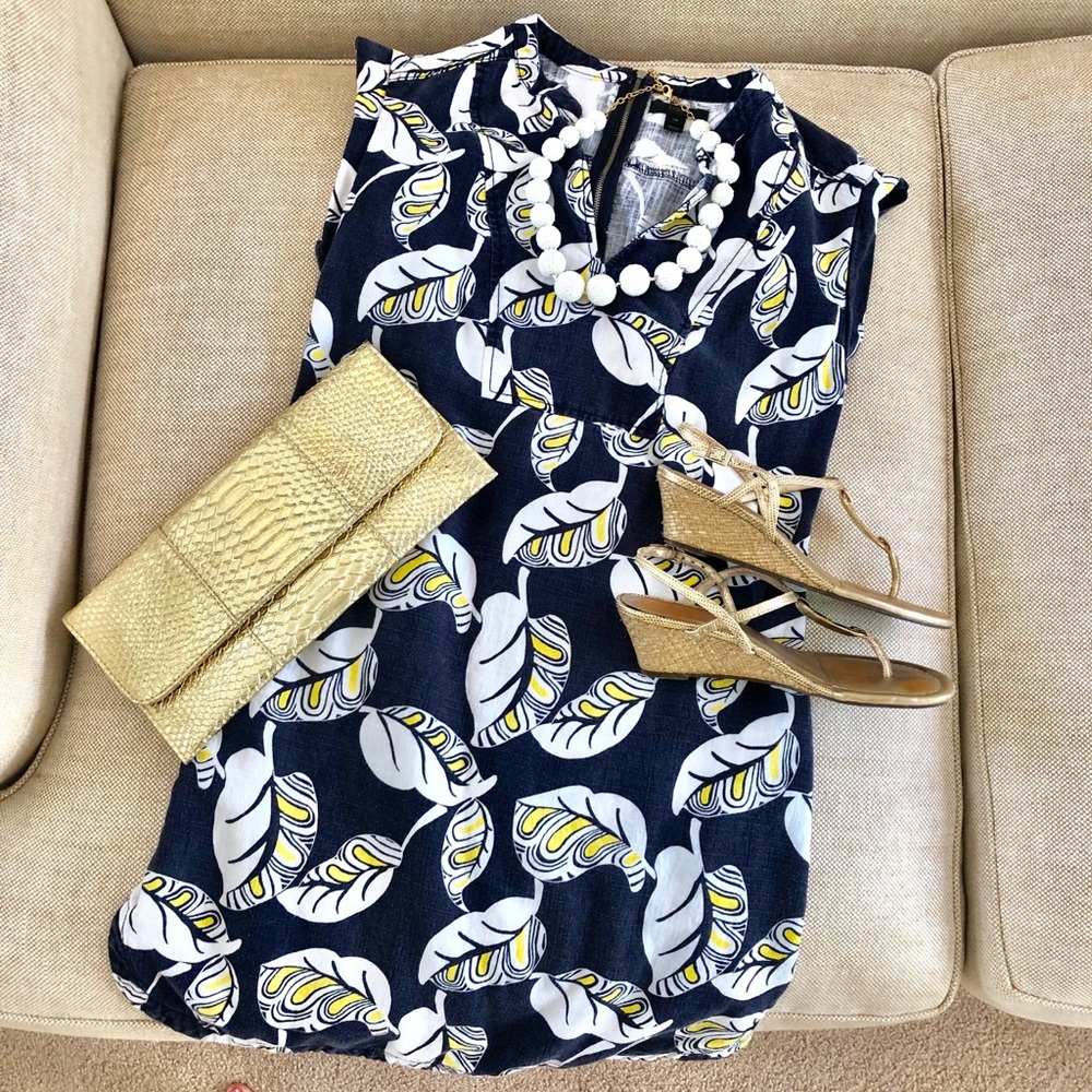 JCrew linen blend dress XS